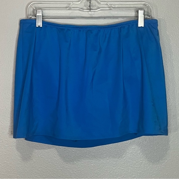 Lands End Swim Skort Full Coverage 16W Blue Swimwear Womens Plus Size Skirt - Picture 1 of 6